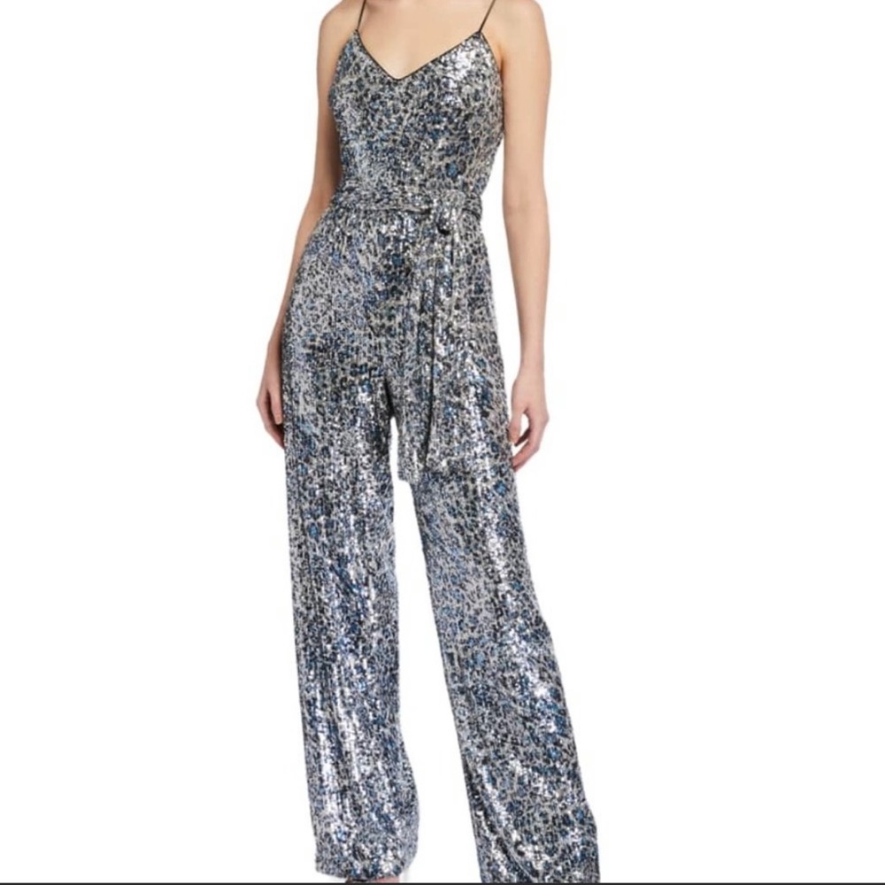 Black Halo Sequin Jumpsiuit